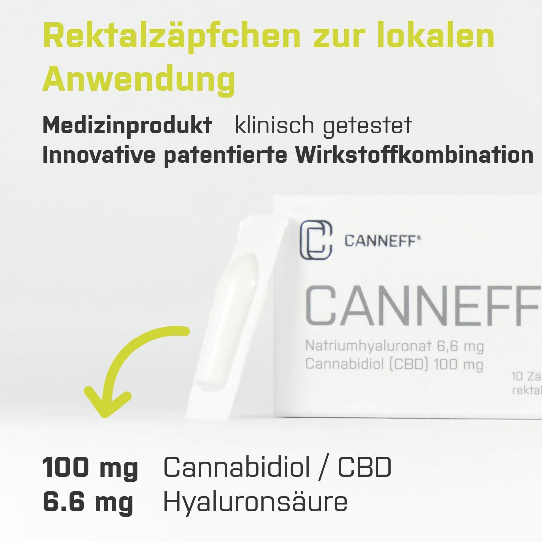 CANNEFF SUP CBD Zäpfchen Hämorrhoiden Paket