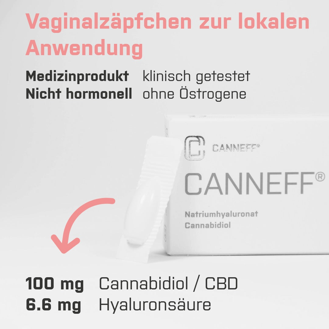 CANNEFF VAG SUP CBD Zäpfchen Monatskur für Vaginaldystrophie