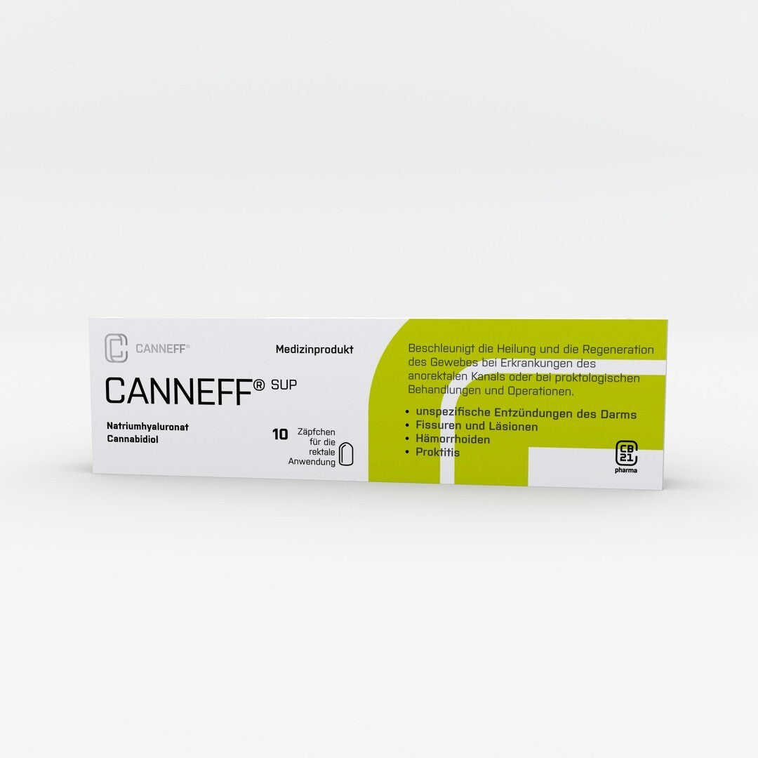 CANNEFF SUP Rectal Suppositories with CBD and Hyaluronic Acid