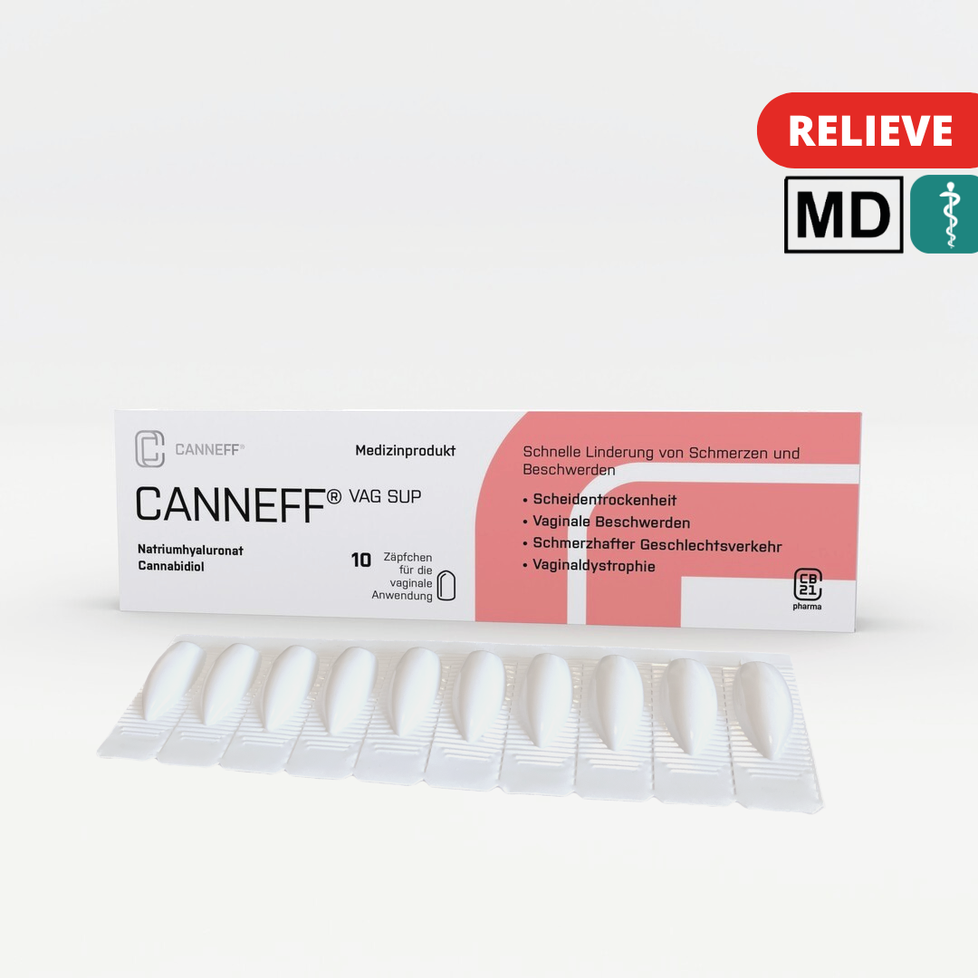 CANNEFF VAG SUP Vaginalzäpfchen mit CBD und Hyaluronsäure