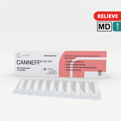 CANNEFF VAG SUP Vaginal Suppositories with CBD and Hyaluronic Acid