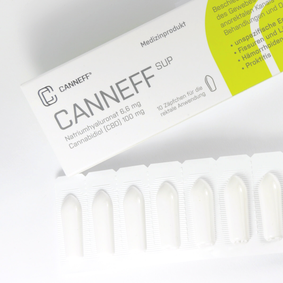 CANNEFF SUP Rektalzäpfchen mit CBD und Hyaluronsäure