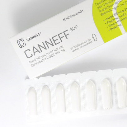 CANNEFF SUP Rectal Suppositories with CBD and Hyaluronic Acid