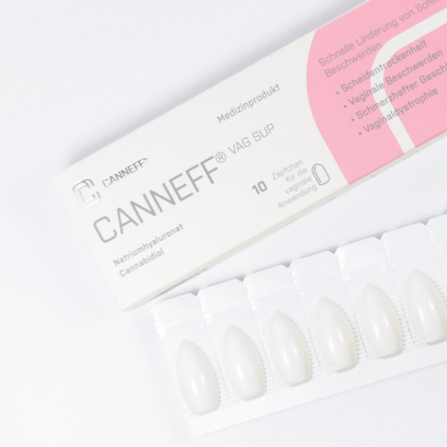 CANNEFF VAG SUP Vaginal Suppositories with CBD and Hyaluronic Acid