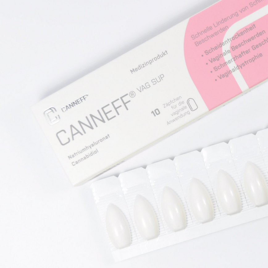 CANNEFF VAG SUP Vaginalzäpfchen mit CBD und Hyaluronsäure
