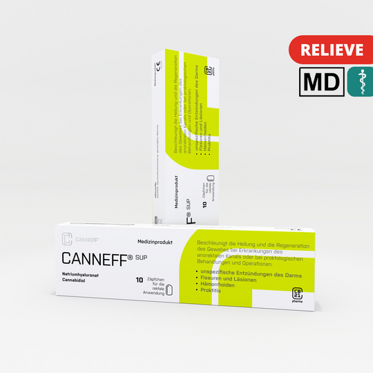 CANNEFF SUP CBD Suppositories Hemorrhoids Package
