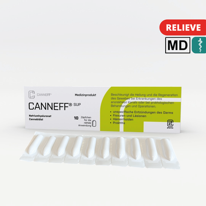 CANNEFF SUP Rektalzäpfchen mit CBD und Hyaluronsäure
